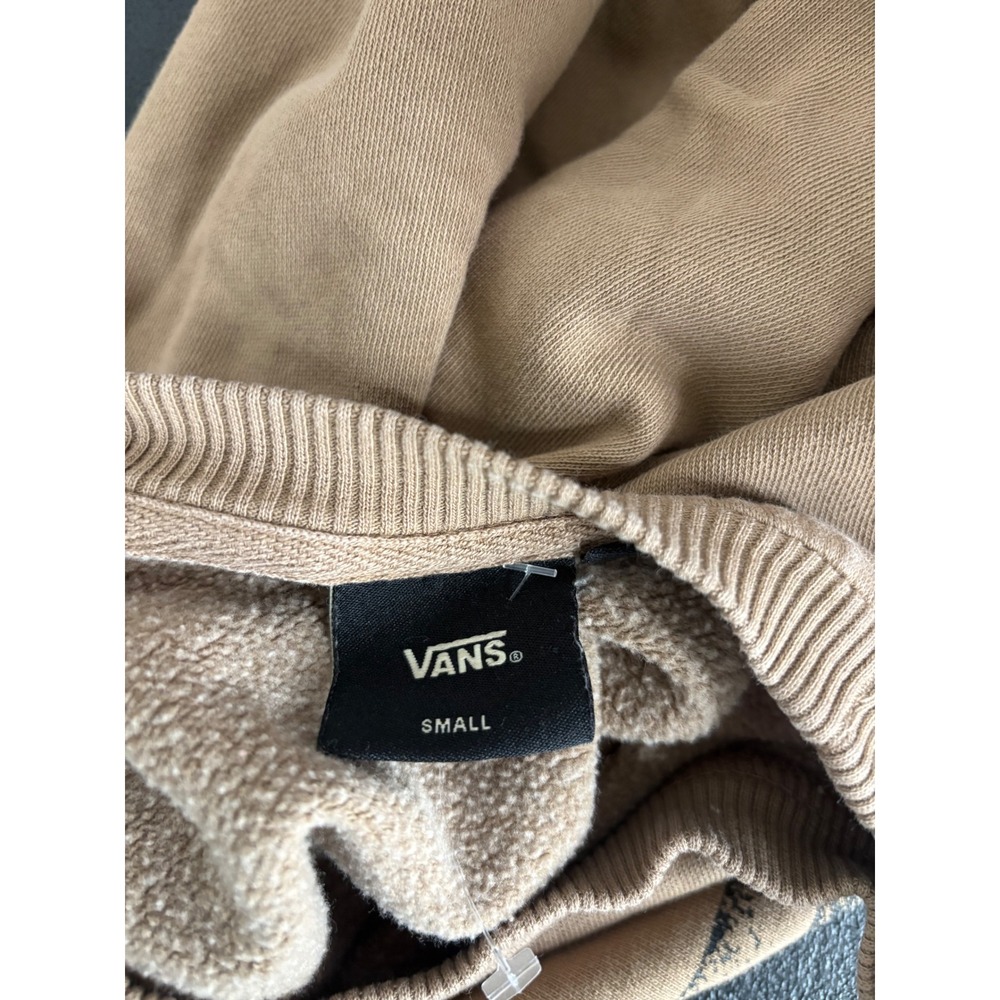Vans Sweatshirt Mens Small Tan Brown Snake Skull Graphic Crewneck Pullover S - Picture 5 of 9